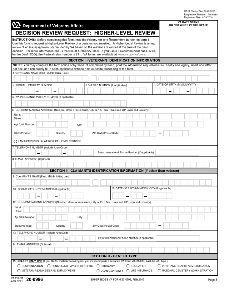 Va Form 20572