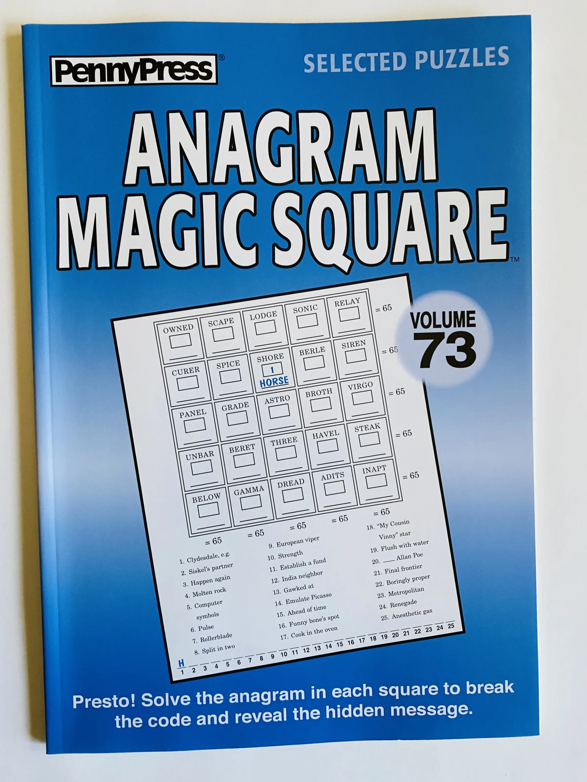 Anagram Magic Square Printable