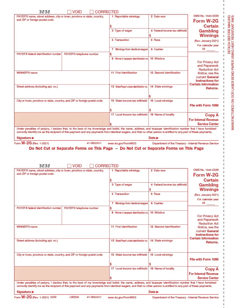 W2 G Form 2026
