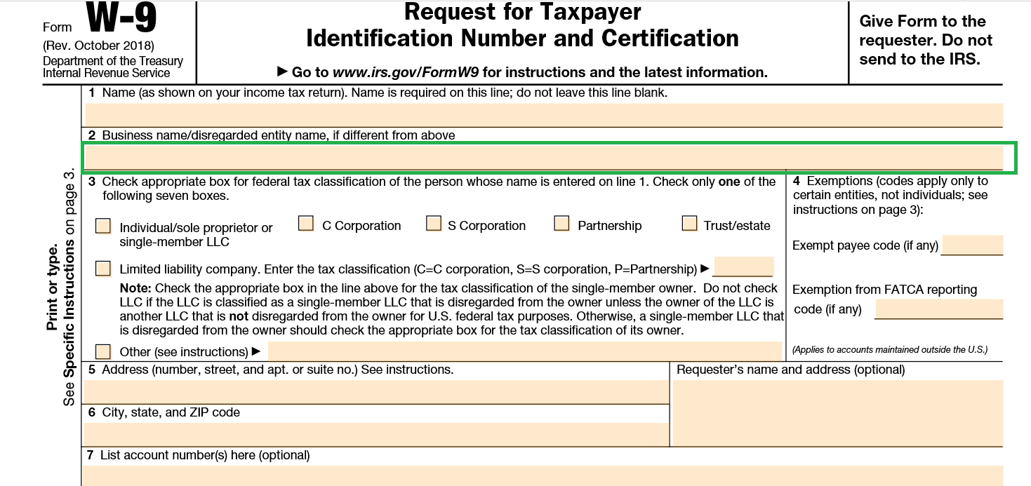 Free W9 Form To Fill Out And Print
