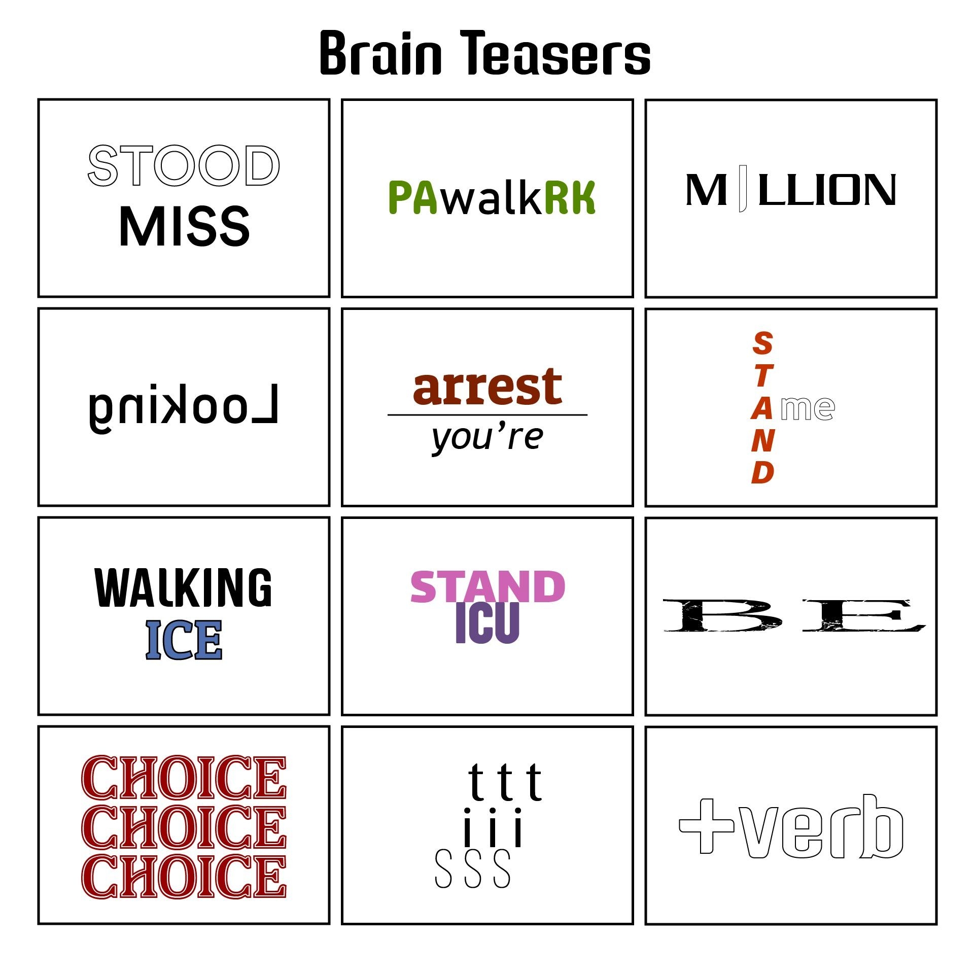 Wacky Words Puzzles Guess The Word Brain Teasers With Answers 20 