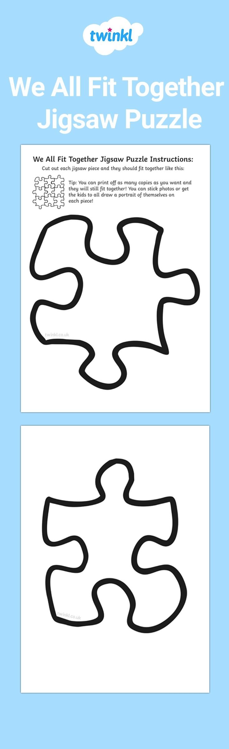 Printable Puzzle Pieces That Fit Together