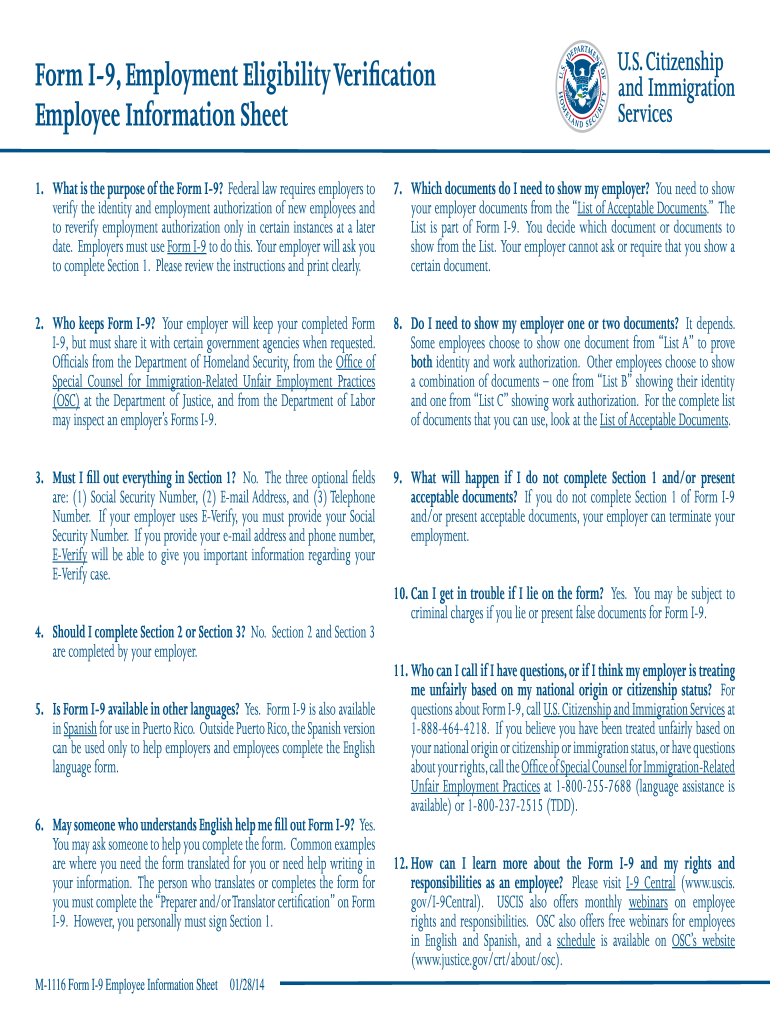 I9 Form Printable Version