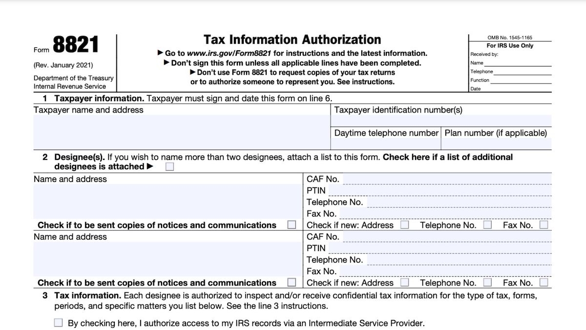 When Do You Need To File IRS Form 8821 Tax Relief Helpers