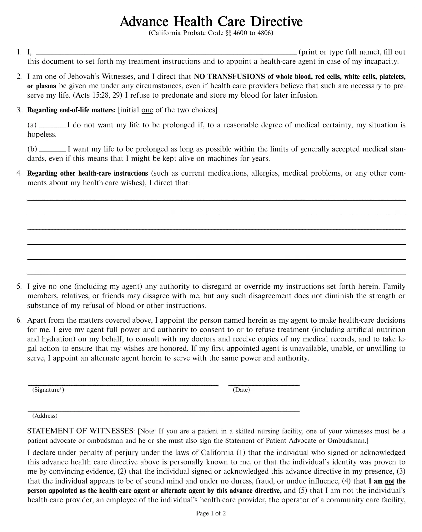 Witness Dpa Card Form Fill Out Printable PDF Forms
