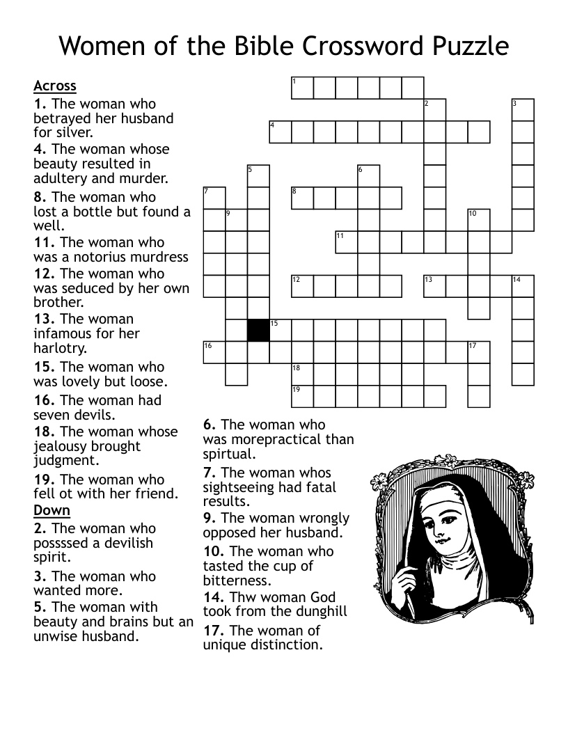 Biblical Printable Crossword Puzzles