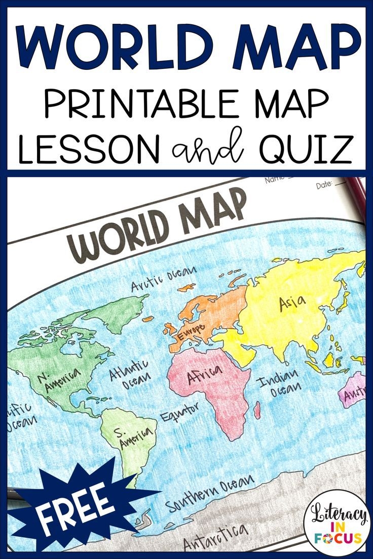 World Map Activity And Assessment Free Printable amp Digital