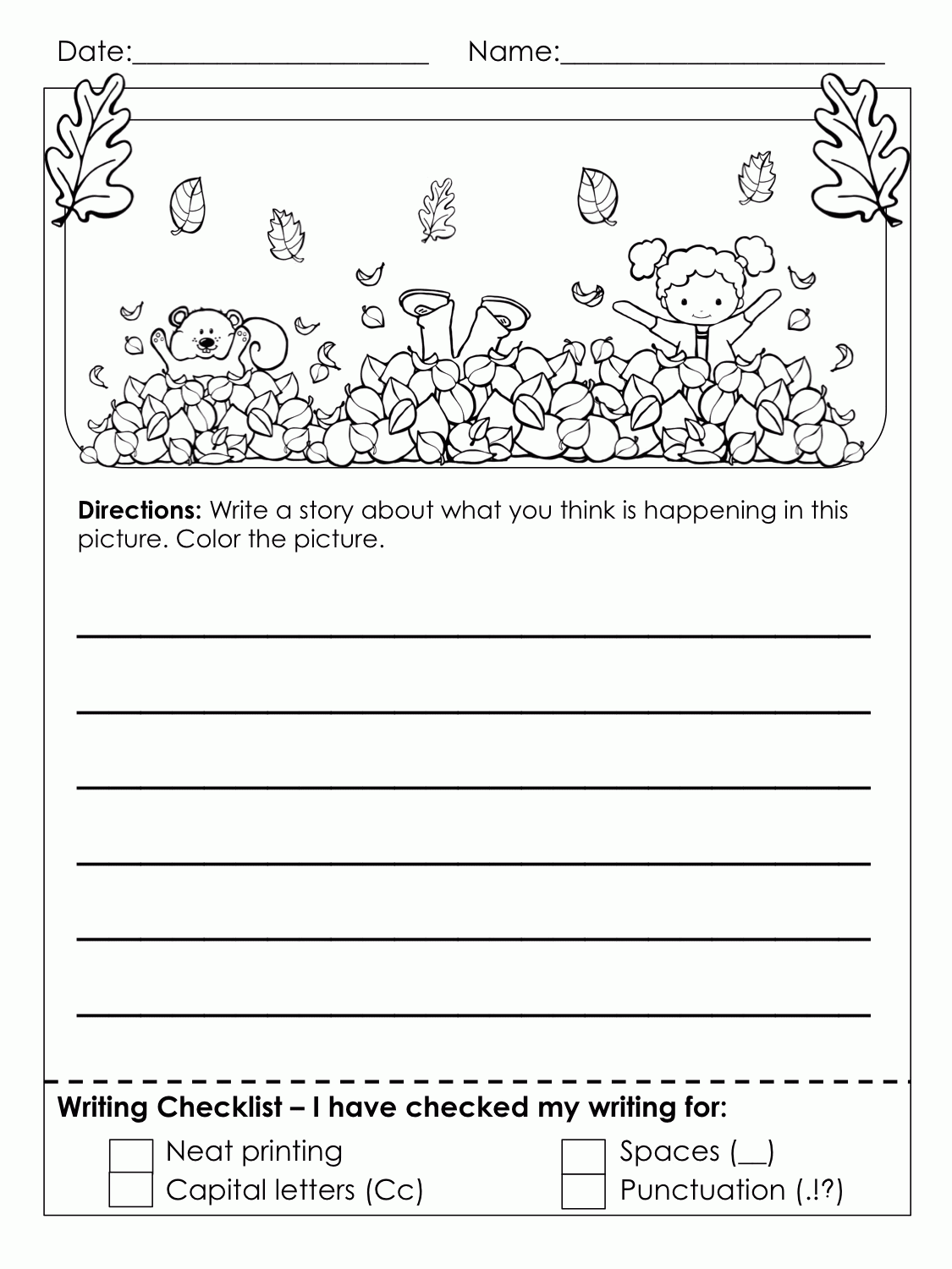 3rd Grade Worksheets Printable Writing