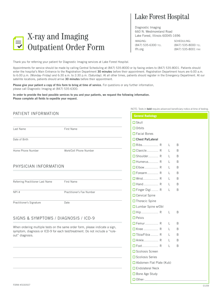 X Ray Order Form Fill Out amp Sign Online DocHub