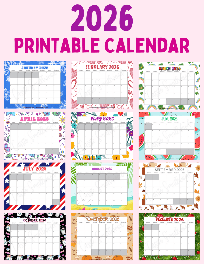 Free 2026 Calendar With Holidays Printable