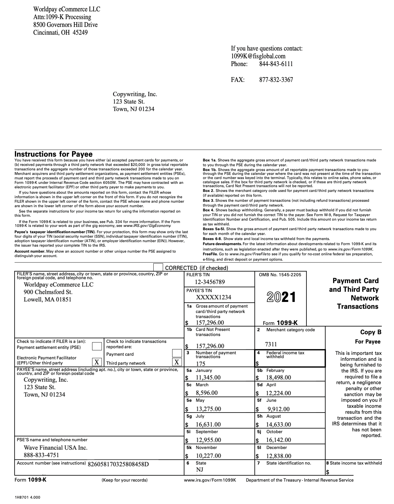 what is a 1099 k form